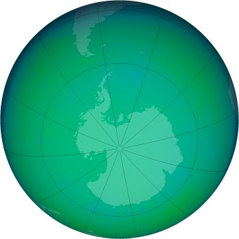 July 2008 monthly mean Antarctic ozone